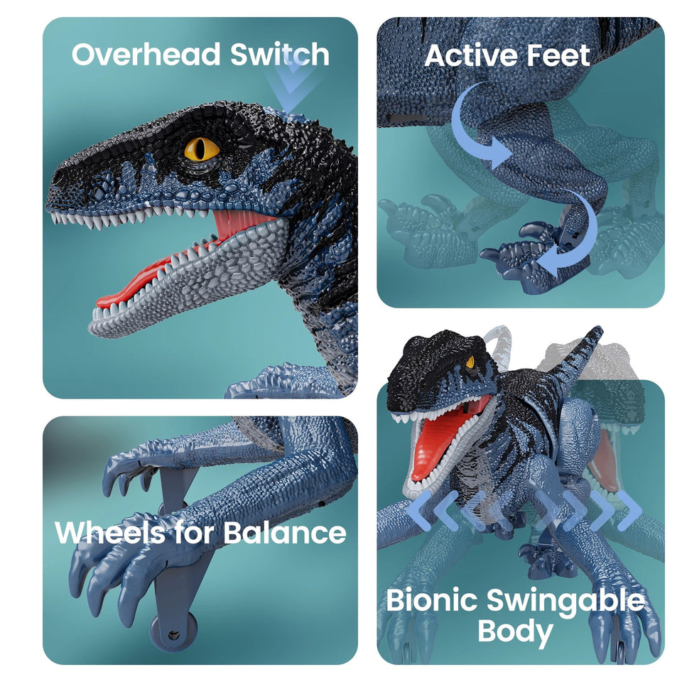 DINOSAURIO VELOCIRAPTOR A CONTROL REMOTO / MAS ENVIO GRATIS