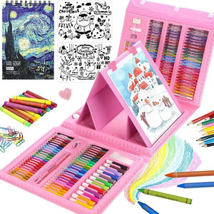 SET DE ARTE Y DIBUJO 208 PIEZAS / MAS ENVIO GRATIS👧🧒🖌