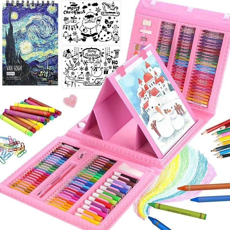 SET DE ARTE Y DIBUJO 208 PIEZAS / MAS ENVIO GRATIS👧🧒🖌